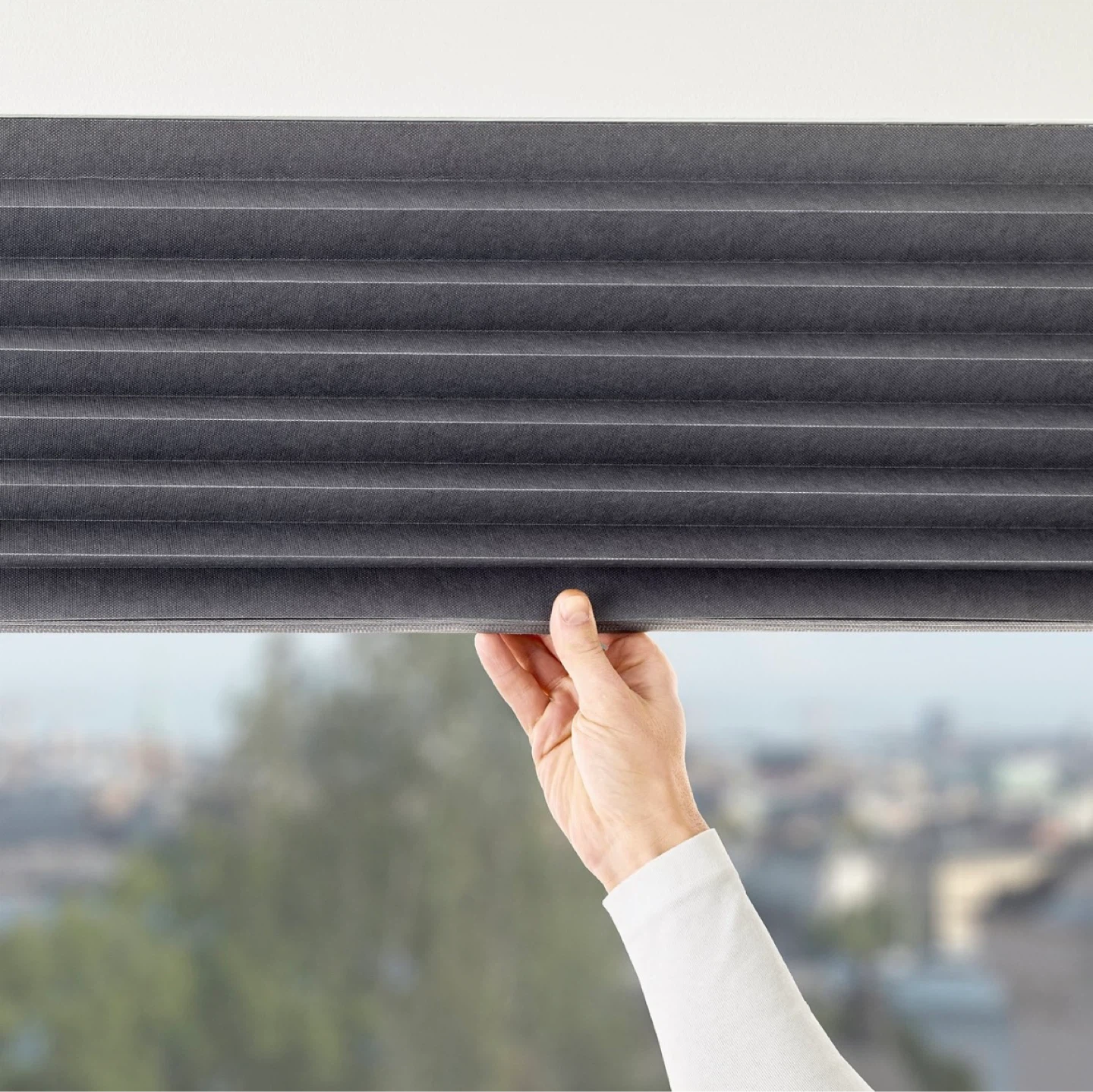 IKEA SCHOTTIS Dark Gray Blackout pleated blind - photo 3