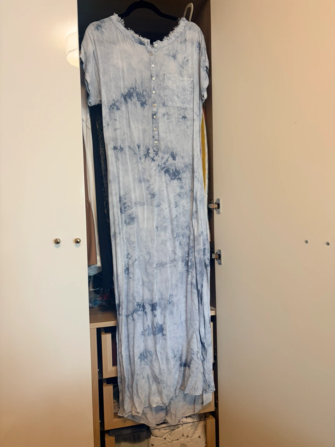 Cute tie dye long shirt dress