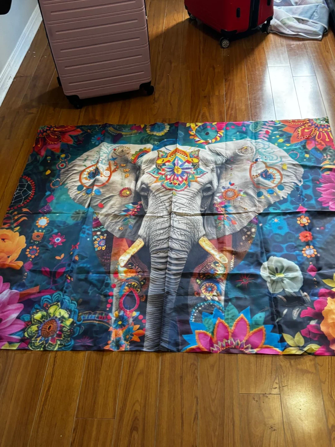 Vibrant Elephant Tapestry Wall Hanging