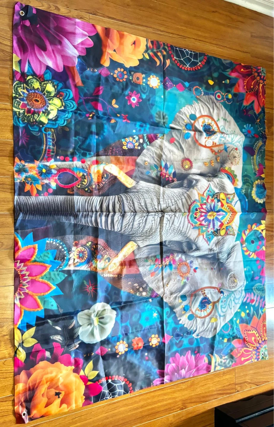 Vibrant Elephant Tapestry Wall Hanging - photo 2
