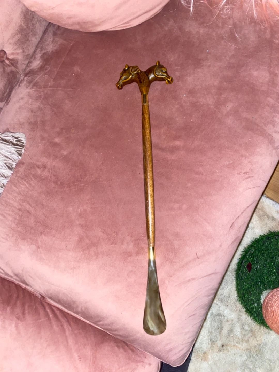 Vintage Double Horse Head Shoehorn - photo 2