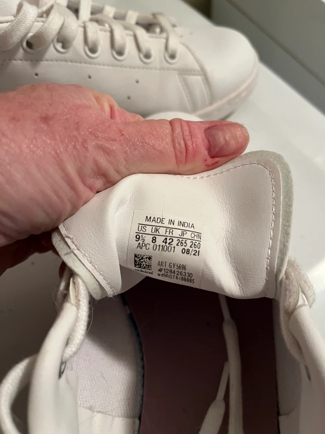 Adidas Stan Smith Women's White Rose Gold Sneakers Size 9.5 - photo 2
