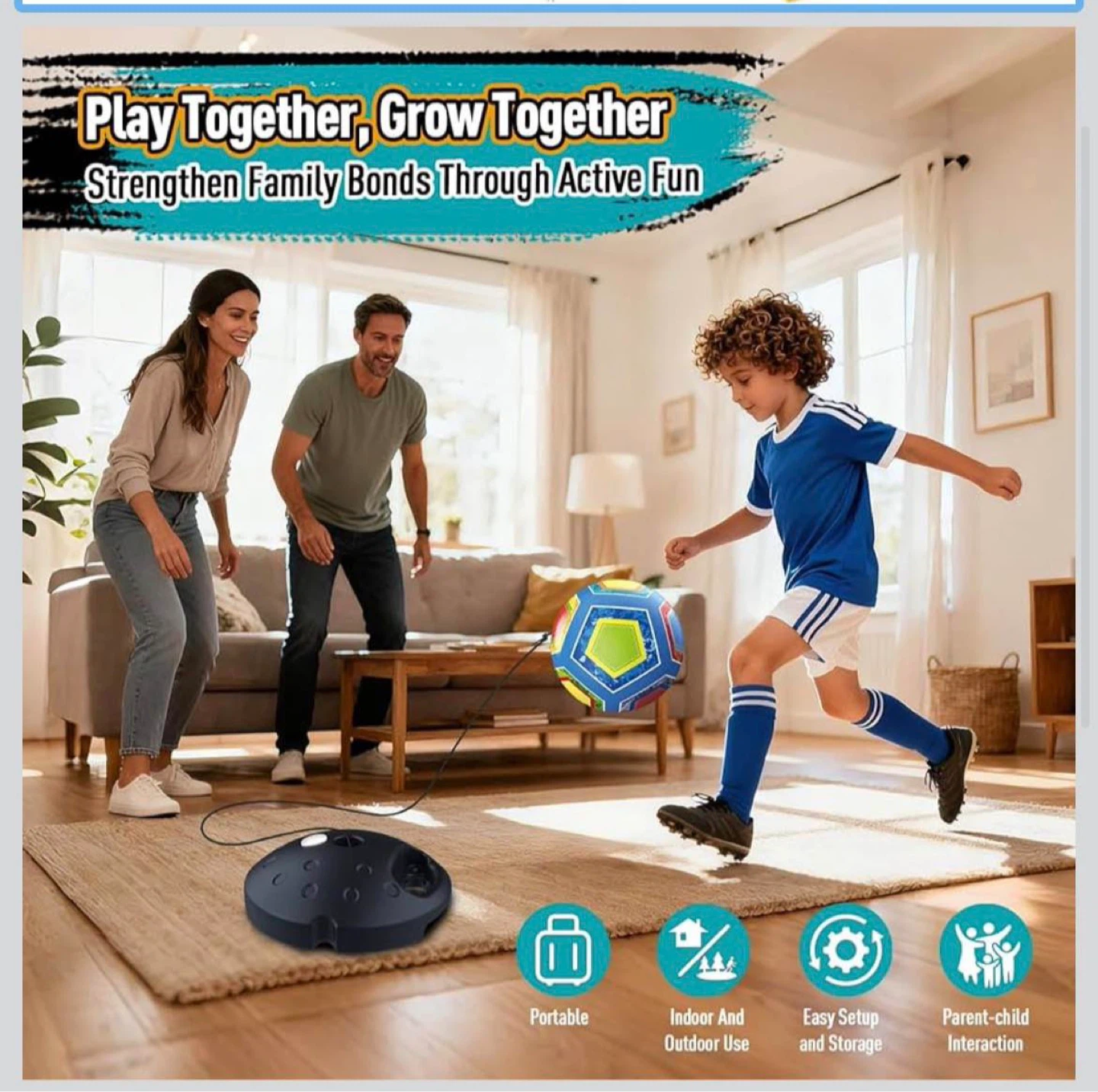 Soccer Return Trainer Children's Soccer Set - photo 4