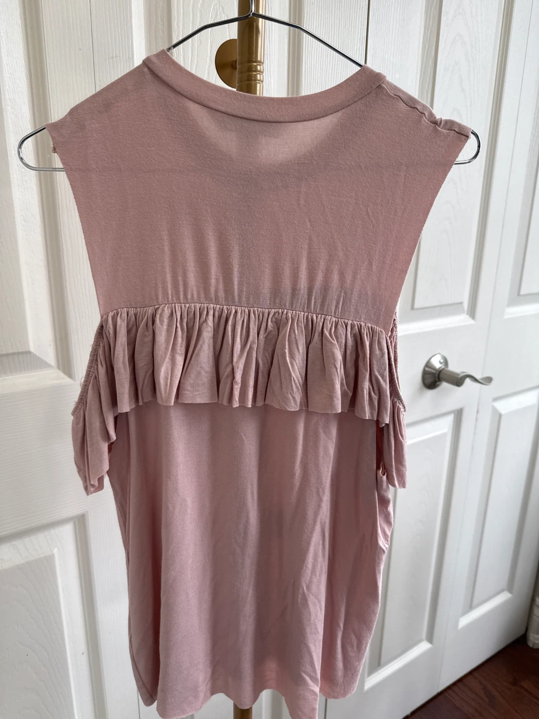 Bluenotes Pink Ruffle Cold Shoulder Top - XS/TP - photo 2