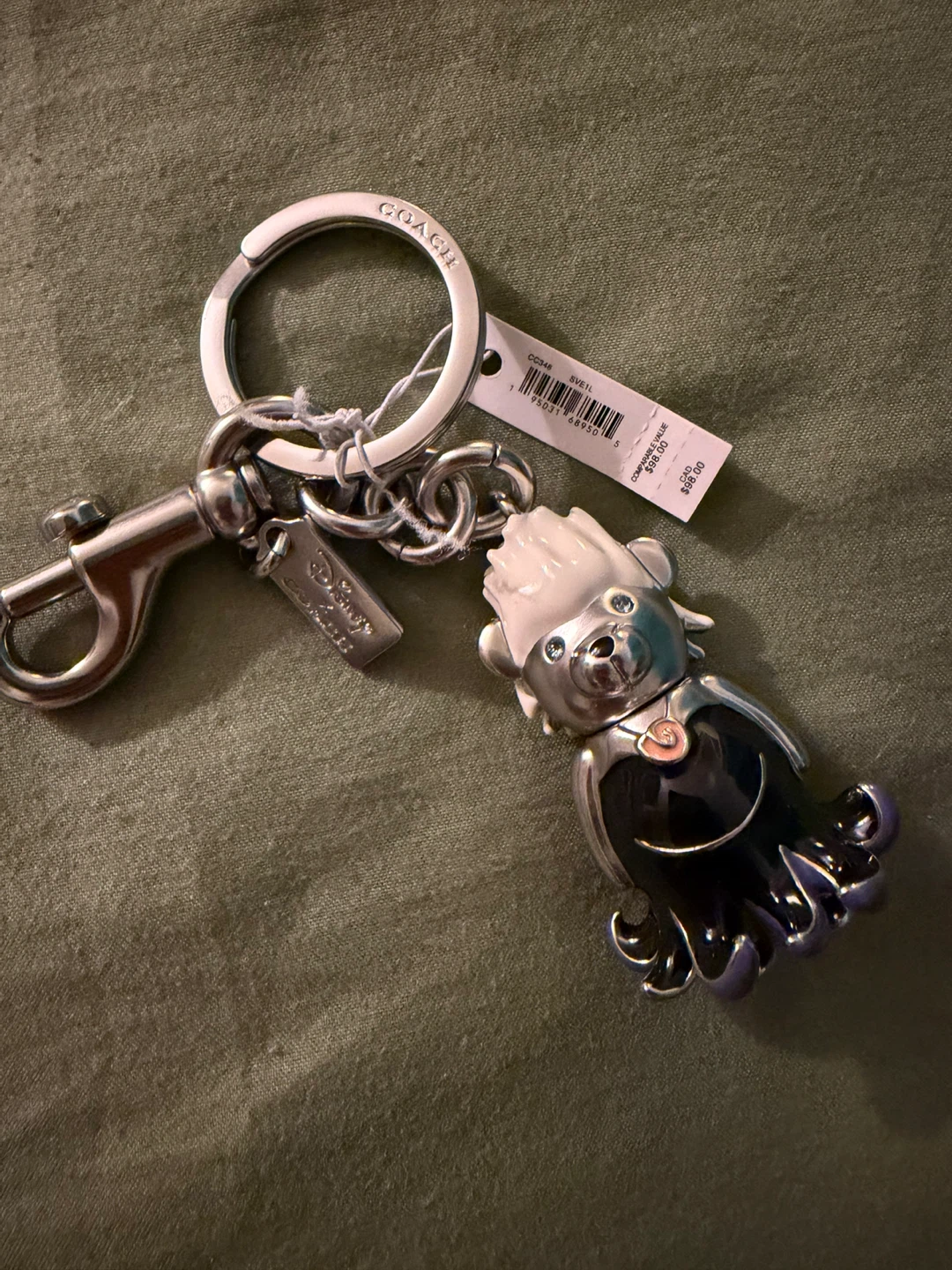 Coach x Disney Ursula Bear Bag Charm Keychain - photo 4