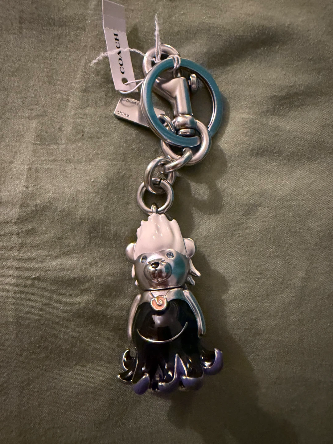 Coach x Disney Ursula Bear Bag Charm Keychain - photo 2