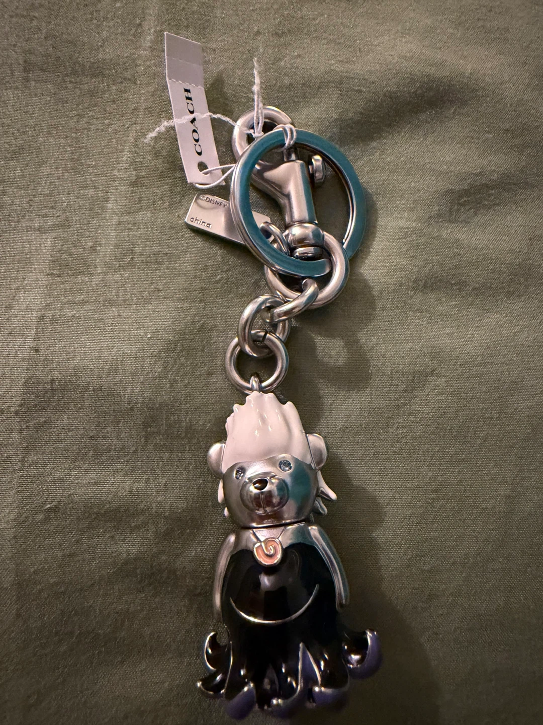 Coach x Disney Ursula Bear Bag Charm Keychain