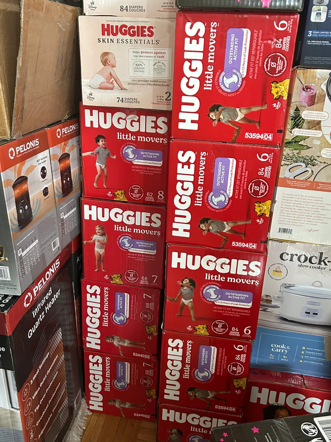 Huggies Red and white boxes Diapers