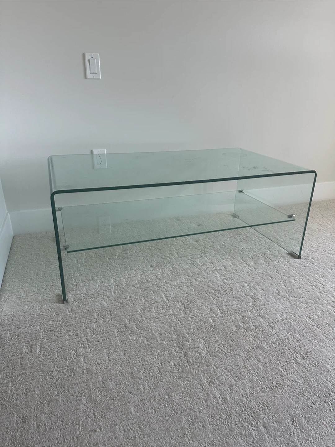 Curved Glass Coffee Table