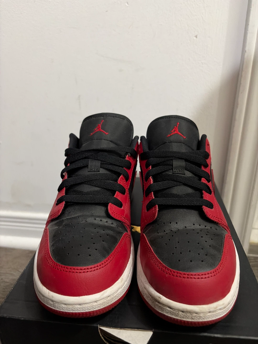 Air Jordan 1 Low (GS) Gym Red/Black-White Sneakers - photo 3