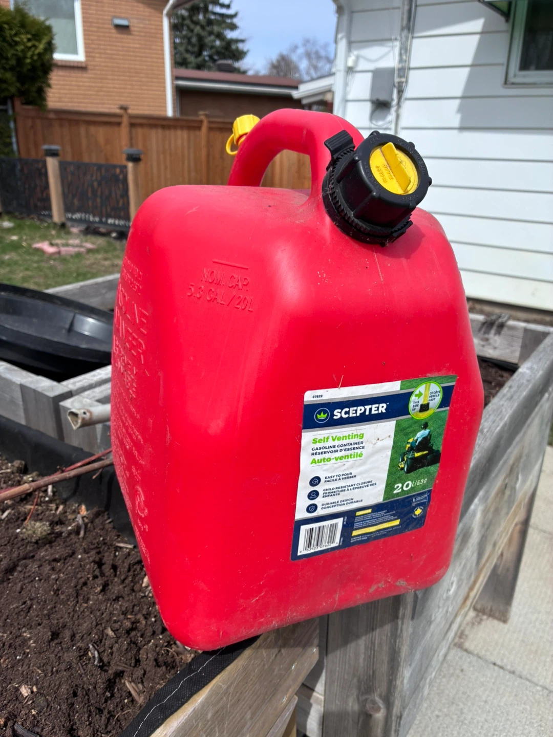 Scepter 20L Red Self-Venting Gasoline Container