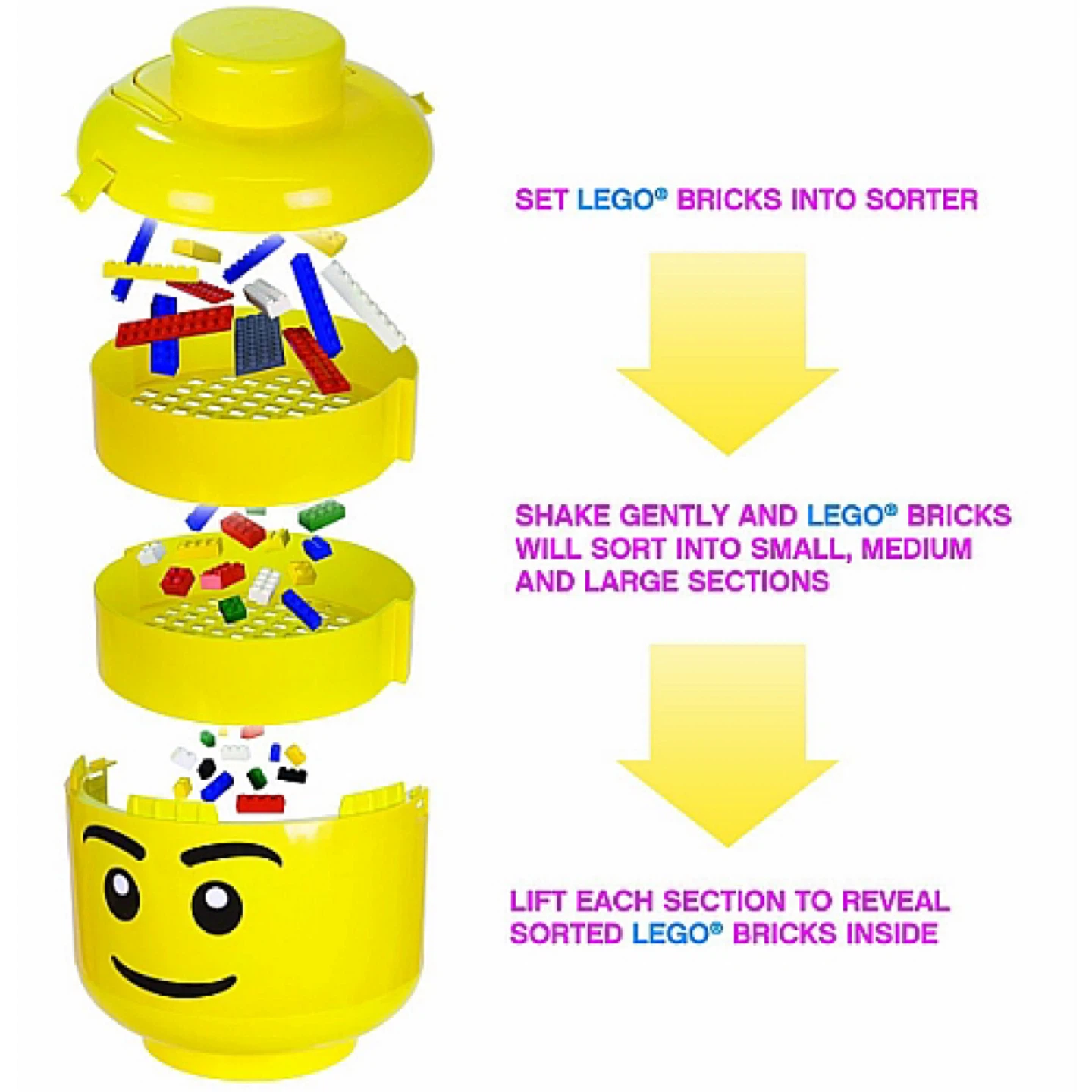 LEGO Head Storage Bin Organizer - photo 5