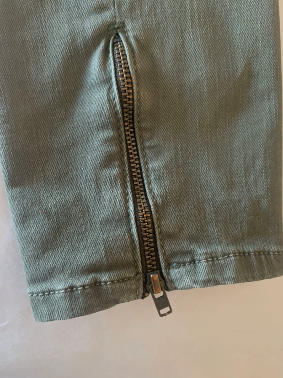 Esprit Olive Green Embroidered Zipper Ankle Jeans - Size US 8 - photo 3