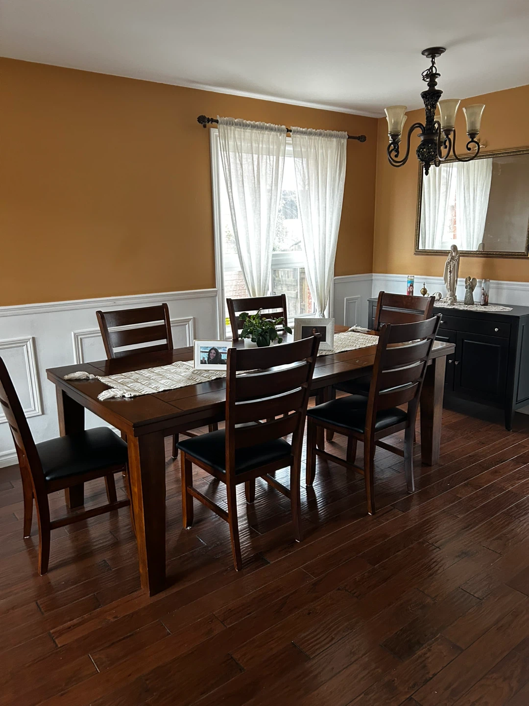 Wooden Dining Table with 6 Chairs - photo 2