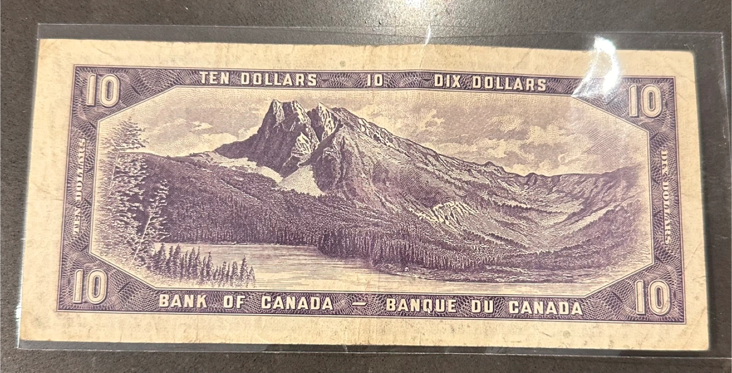 1954 Canadian vintage ten-dollar star banknote rare * - photo 2