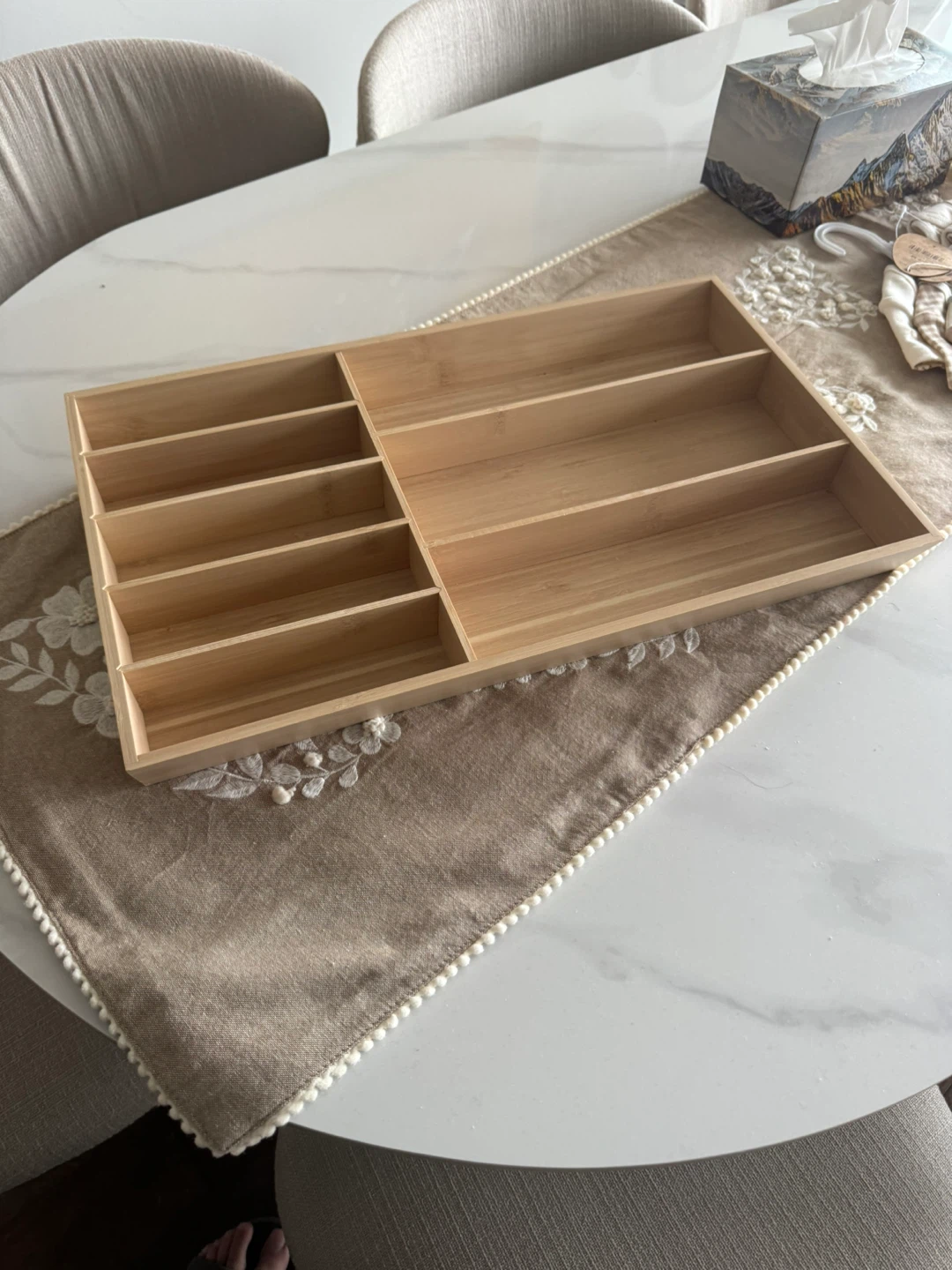 IKEA Bamboo Cutlery Organizer Drawer Tray - photo 2