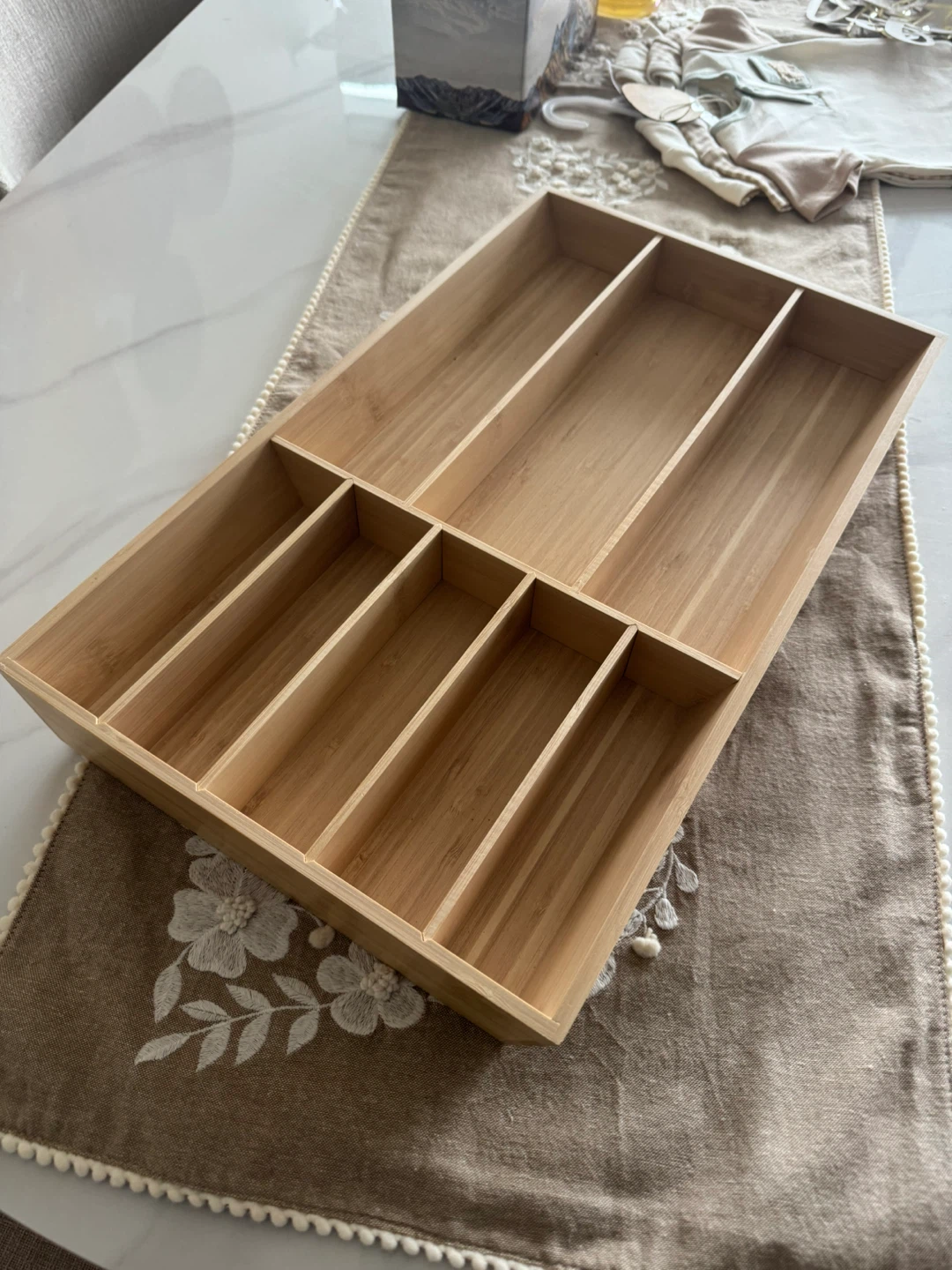 IKEA Bamboo Cutlery Organizer Drawer Tray - photo 3