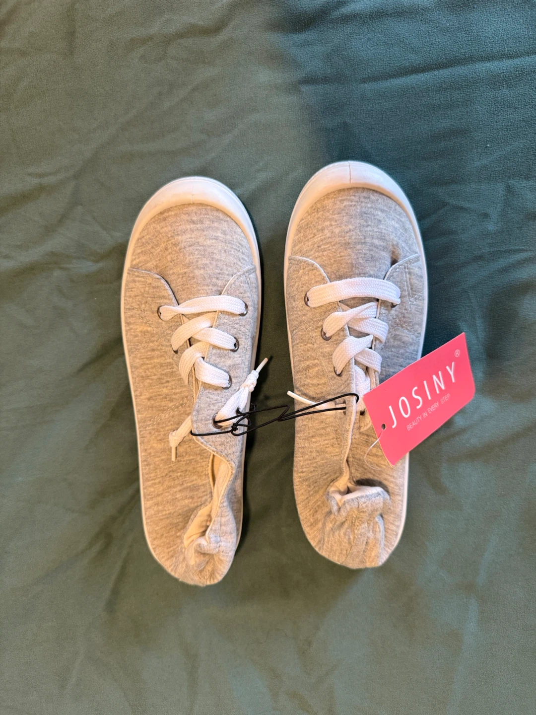 JOSINY Grey Slip-On Sneakers