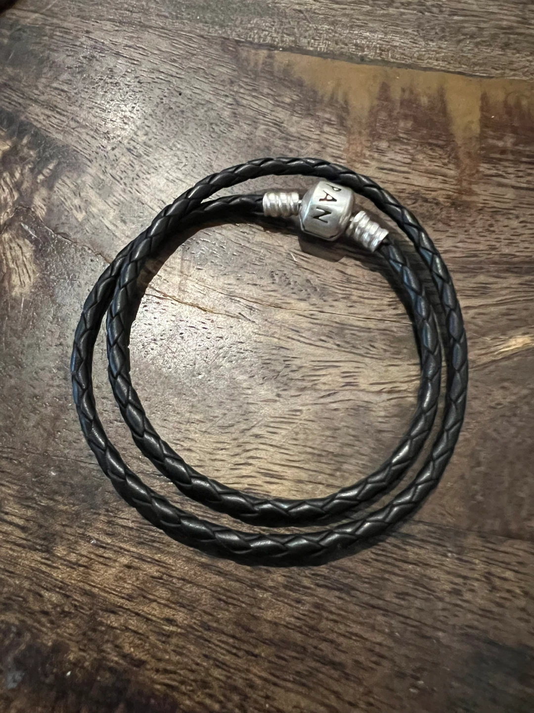Pandora Black Double Wrap Leather Bracelet
