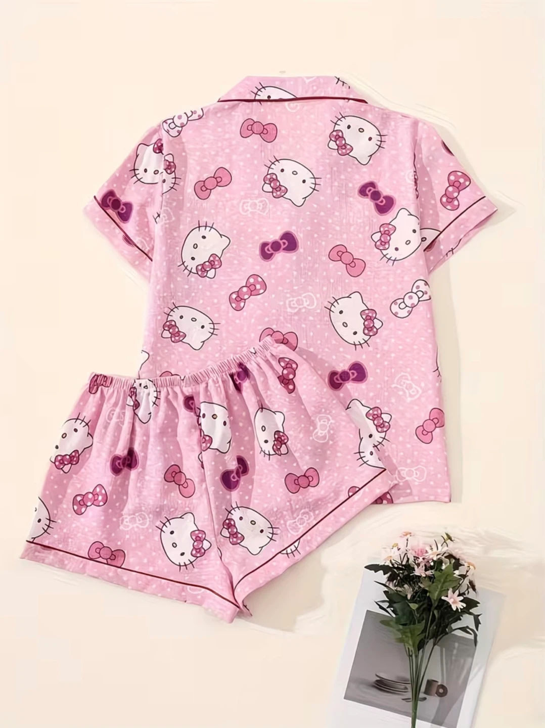 Hello Kitty Pink Summer Pajama Set - Womens Size S - photo 2