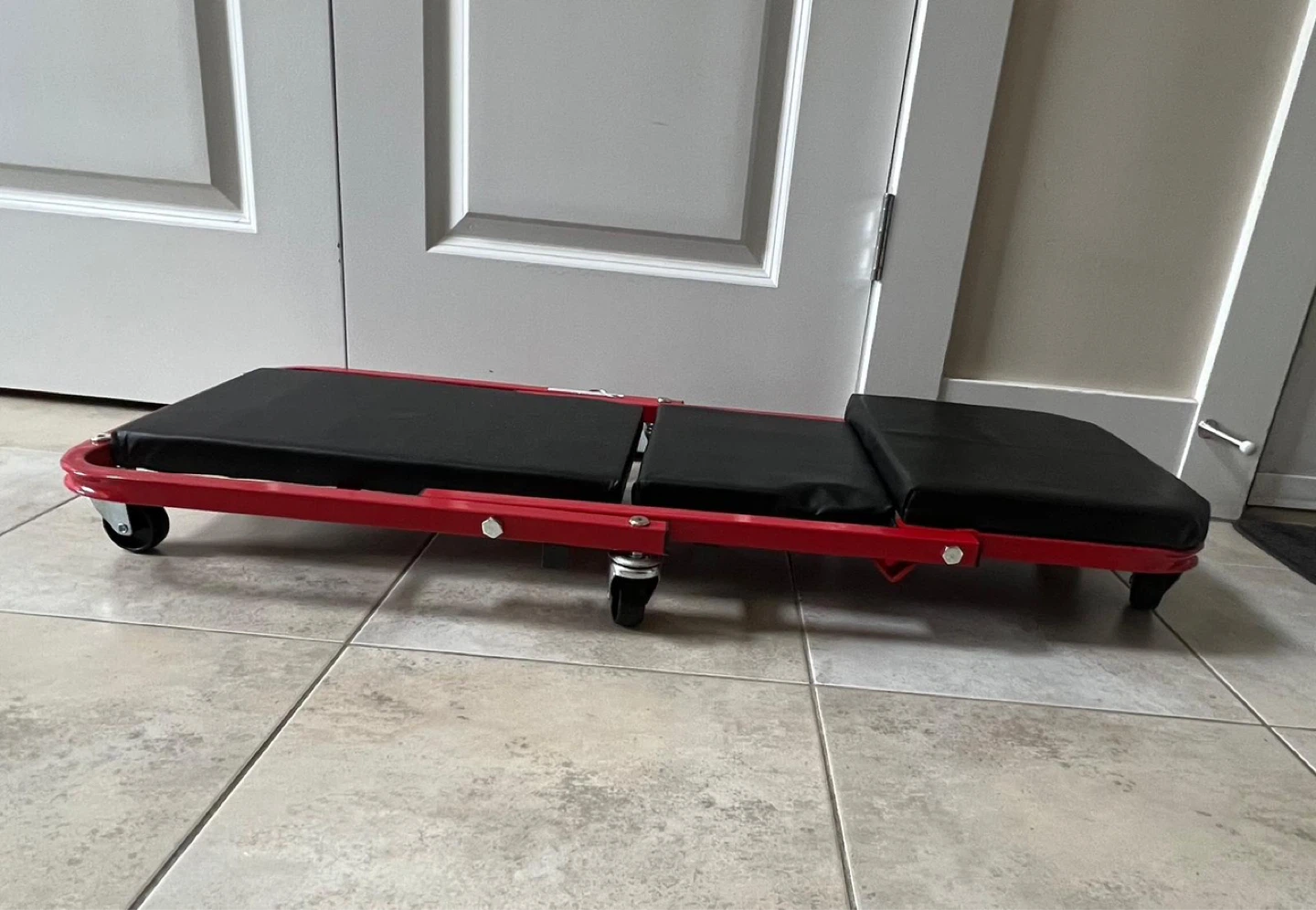 Red Rolling Creeper Seat Stool Mechanic Tool - photo 2