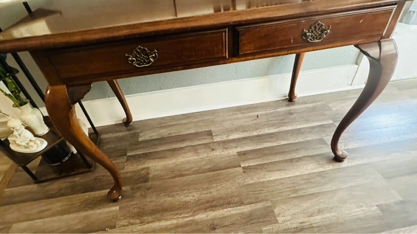 Wooden Desk with Two Drawers - photo 2