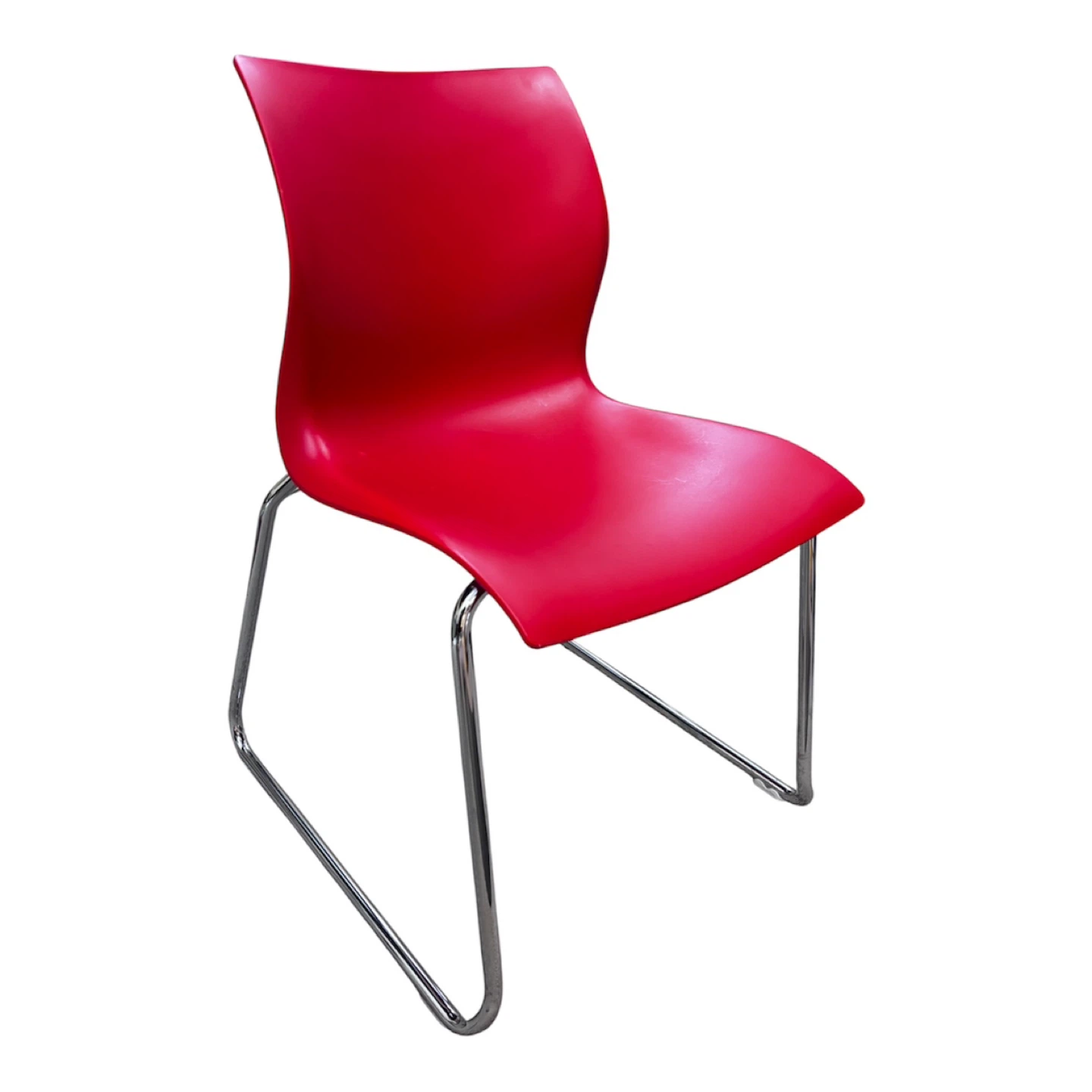 4 Red Modern Chairs - photo 2