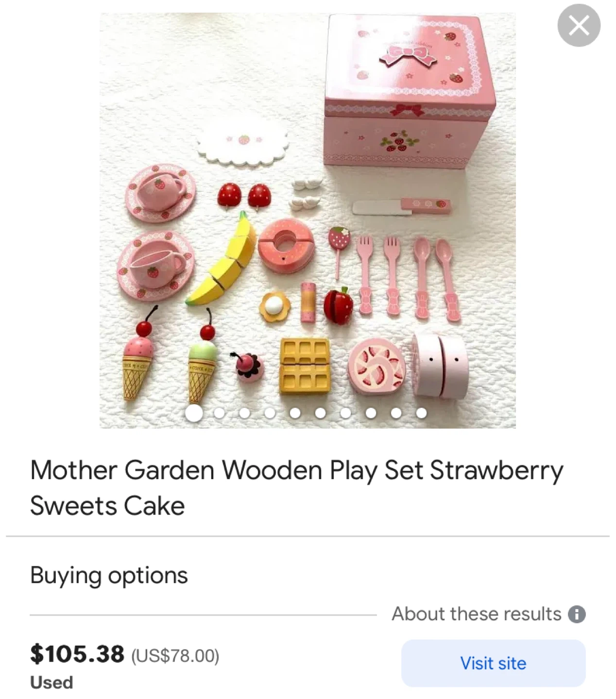 Mother Garden Wooden Play Set Strawberry Sweets Cake - photo 2