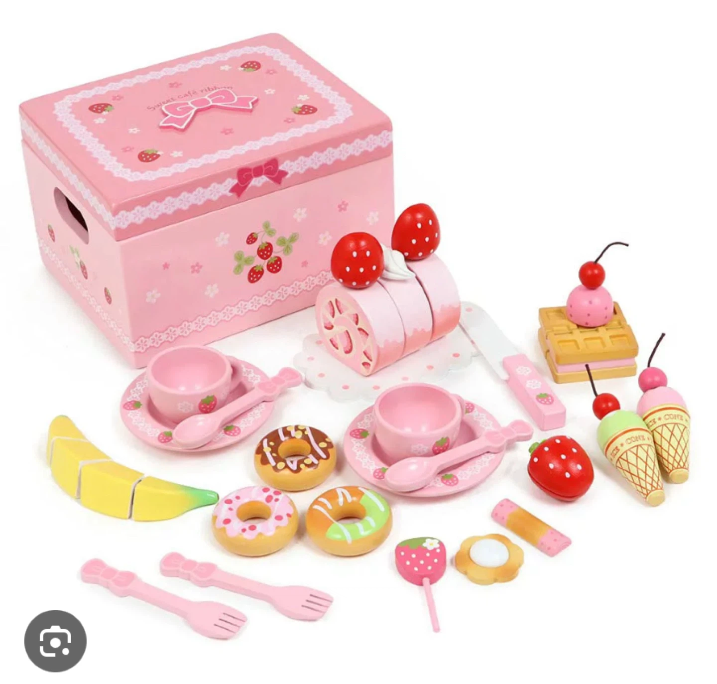 Mother Garden Wooden Play Set Strawberry Sweets Cake