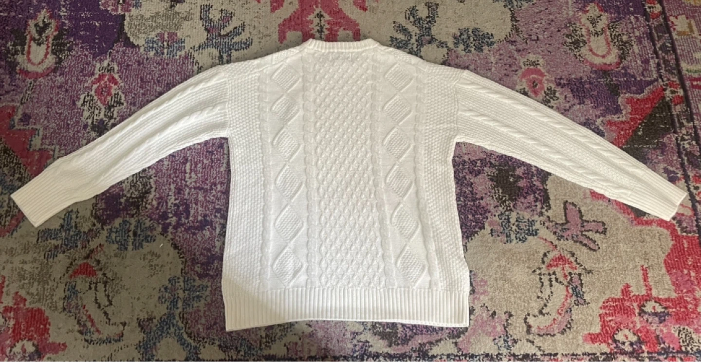Kersh Cable Knit Sweater White S/P - photo 2