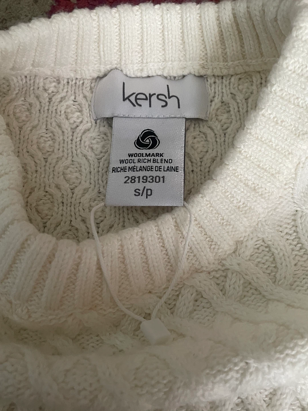 Kersh Cable Knit Sweater White S/P - photo 3