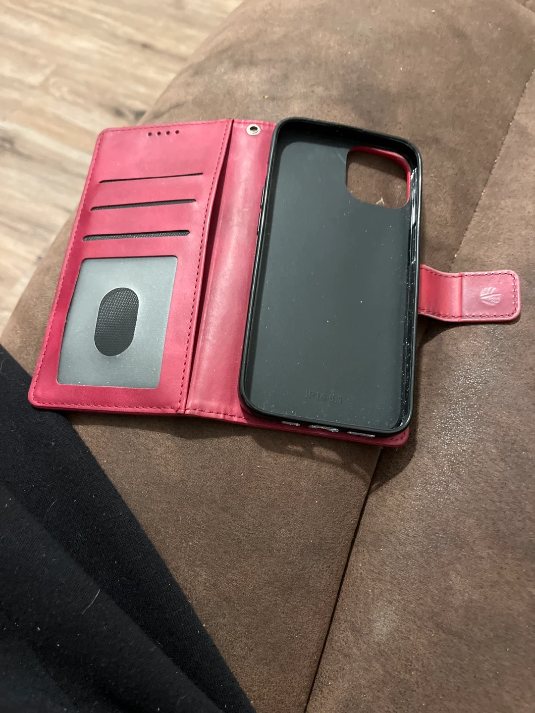Red Mandala Flip Wallet Phone Case with Card Slots