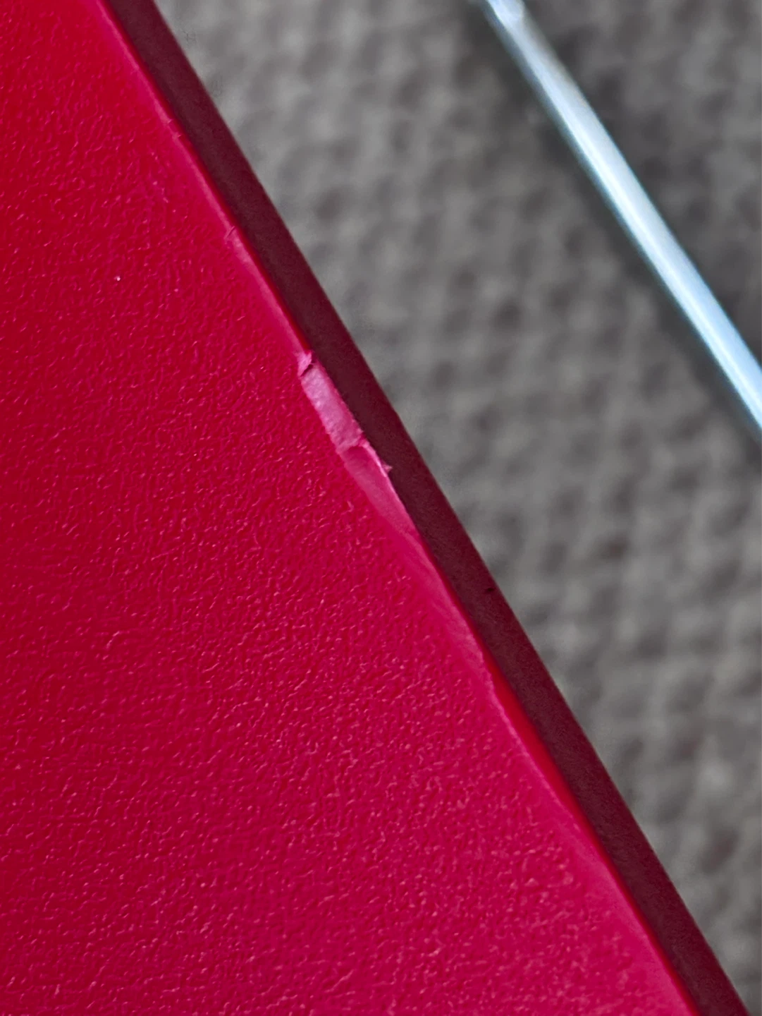 4 Red Modern Side Chairs with Metal Legs - photo 4
