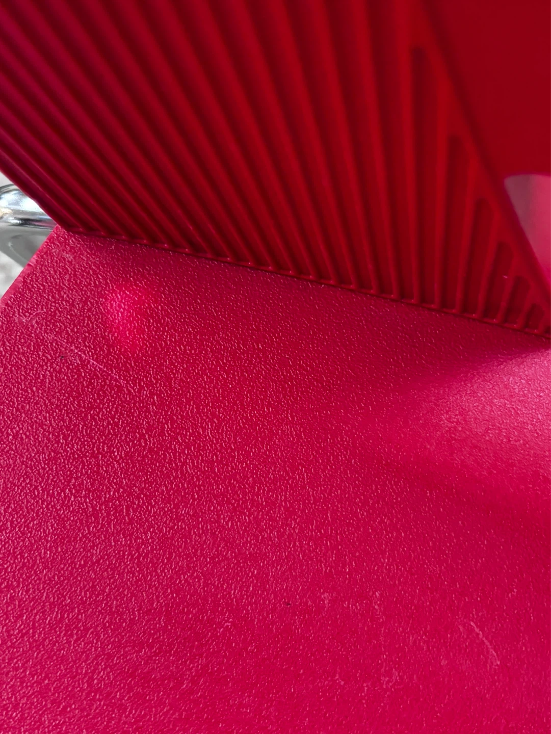 4 Red Modern Side Chairs with Metal Legs - photo 3