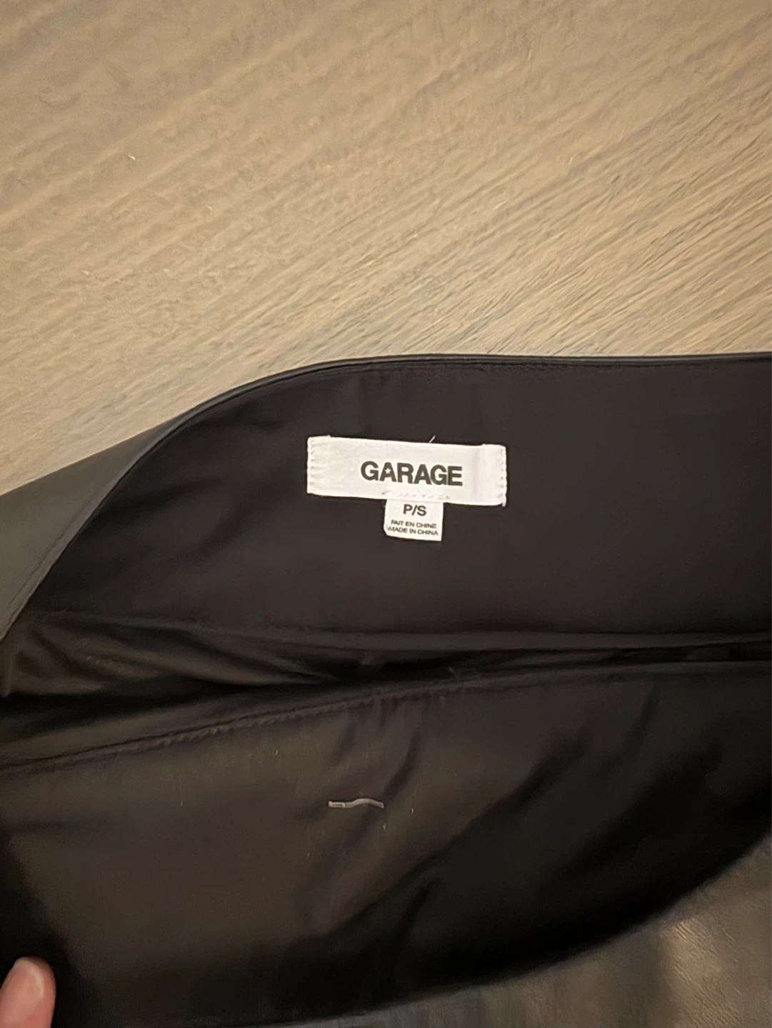 Garage Black Faux Leather Skort - photo 4