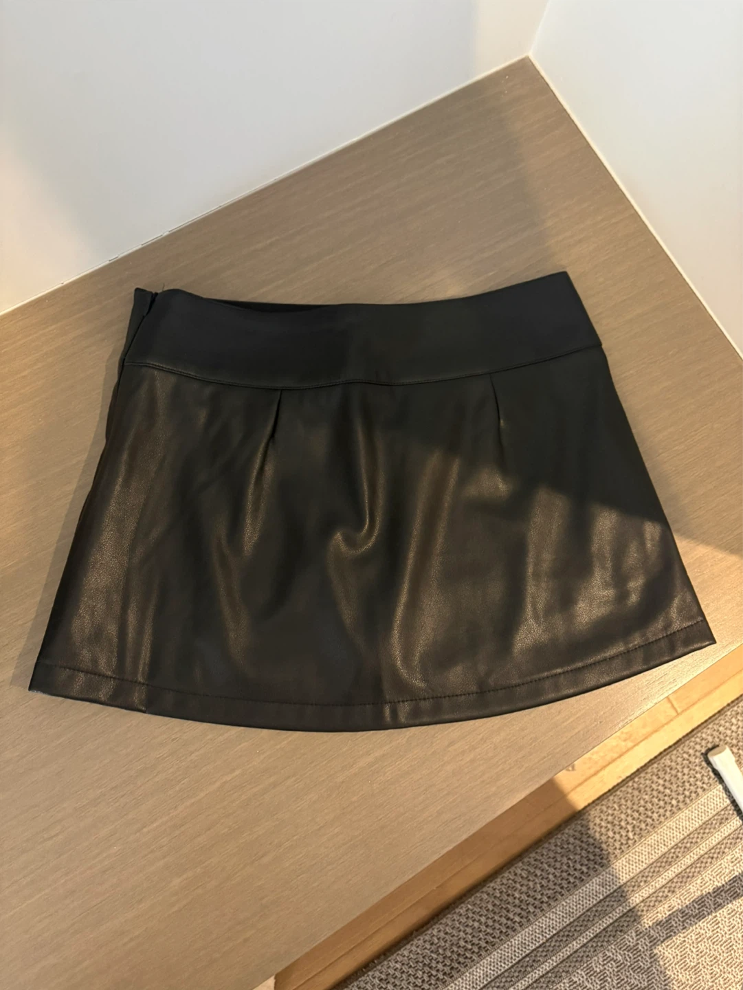 Garage Black Faux Leather Skort - photo 2