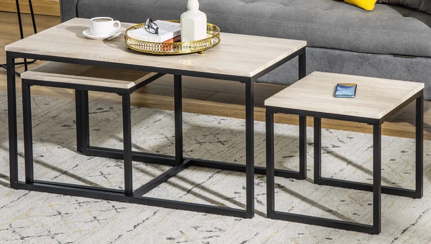 Nesting Coffee Table Set w/ 2 Side Tables - photo 4