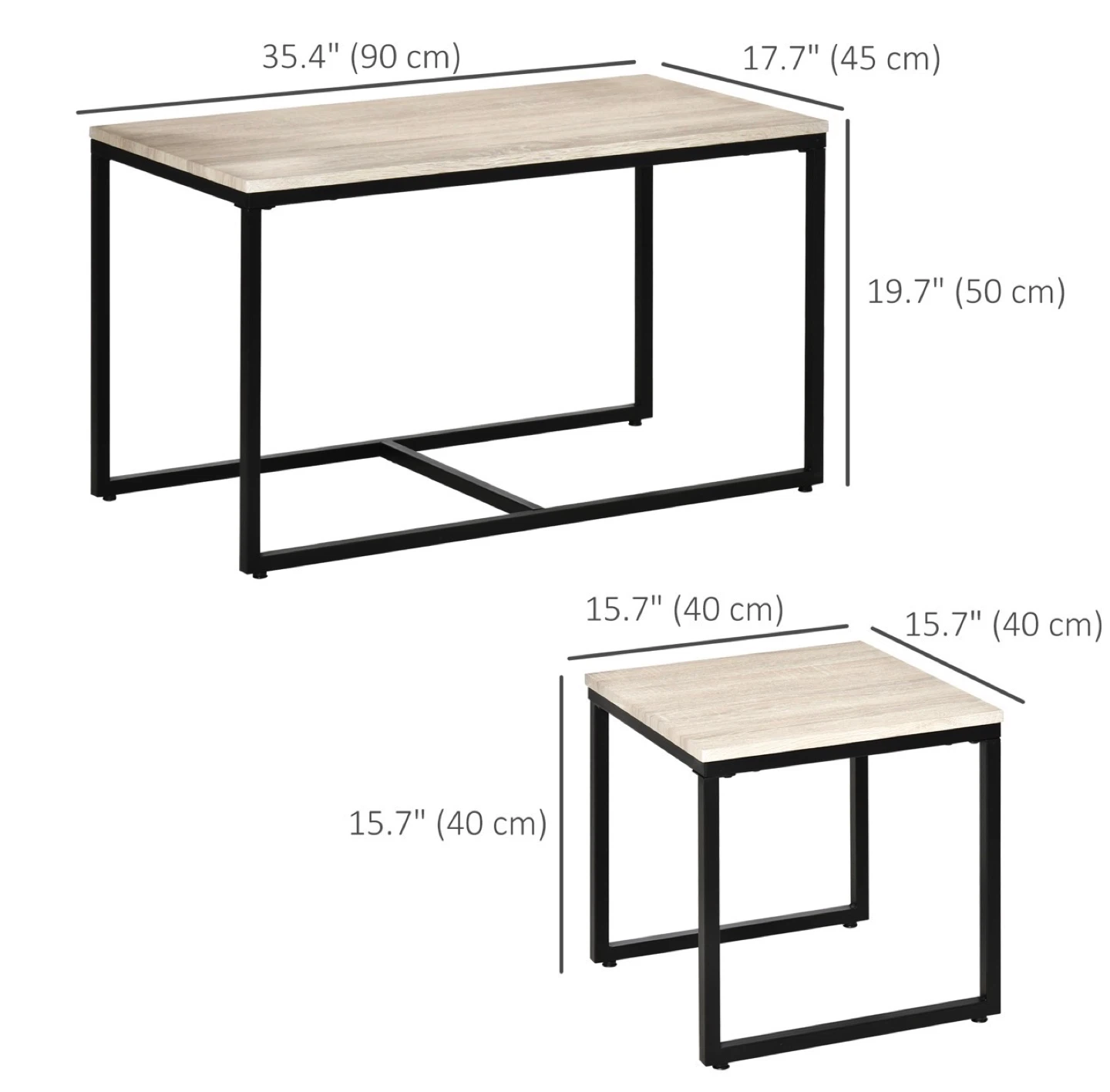 Nesting Coffee Table Set w/ 2 Side Tables - photo 5