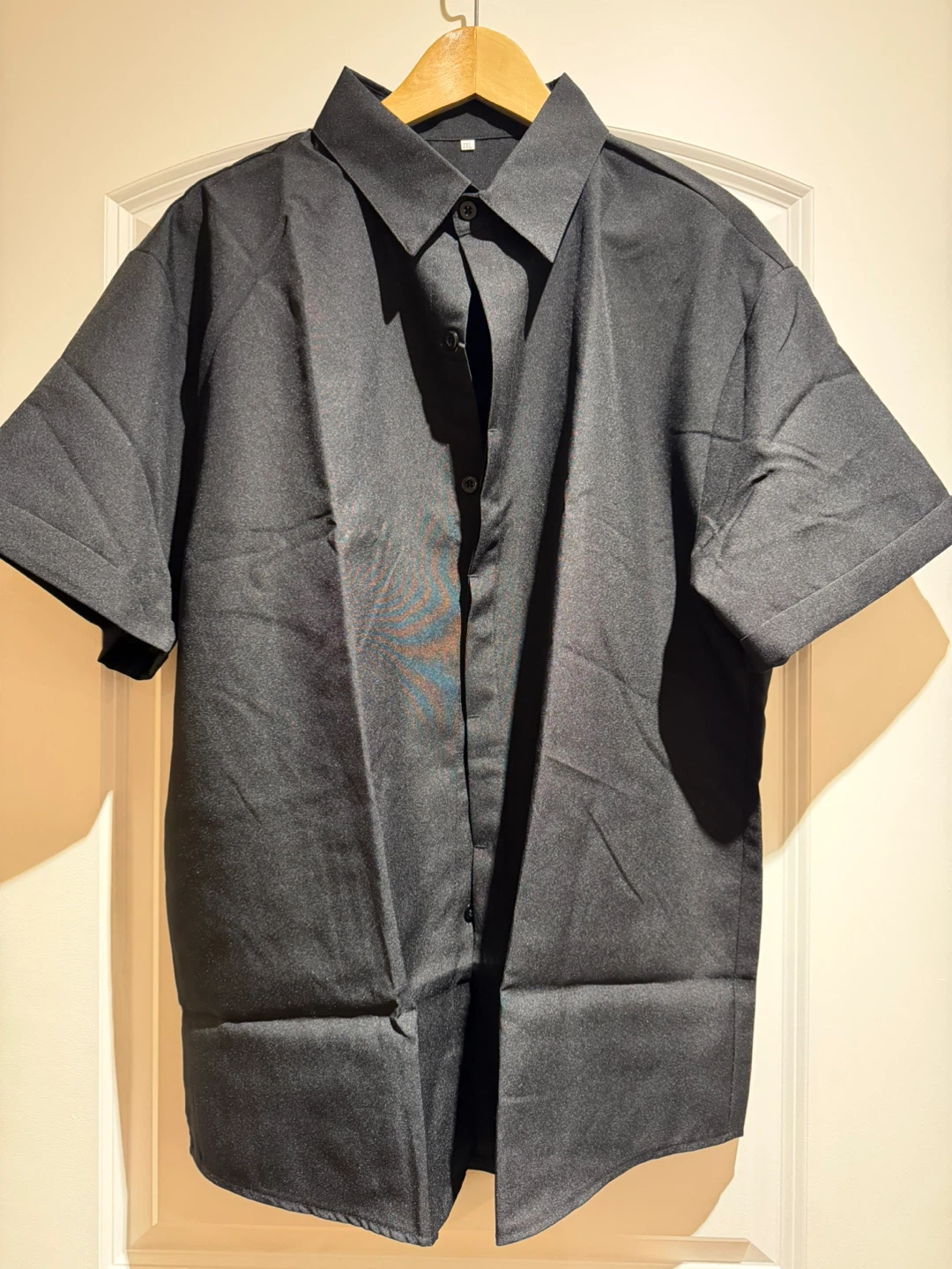 Black Short Sleeve Button-Up Shirt - 2XL