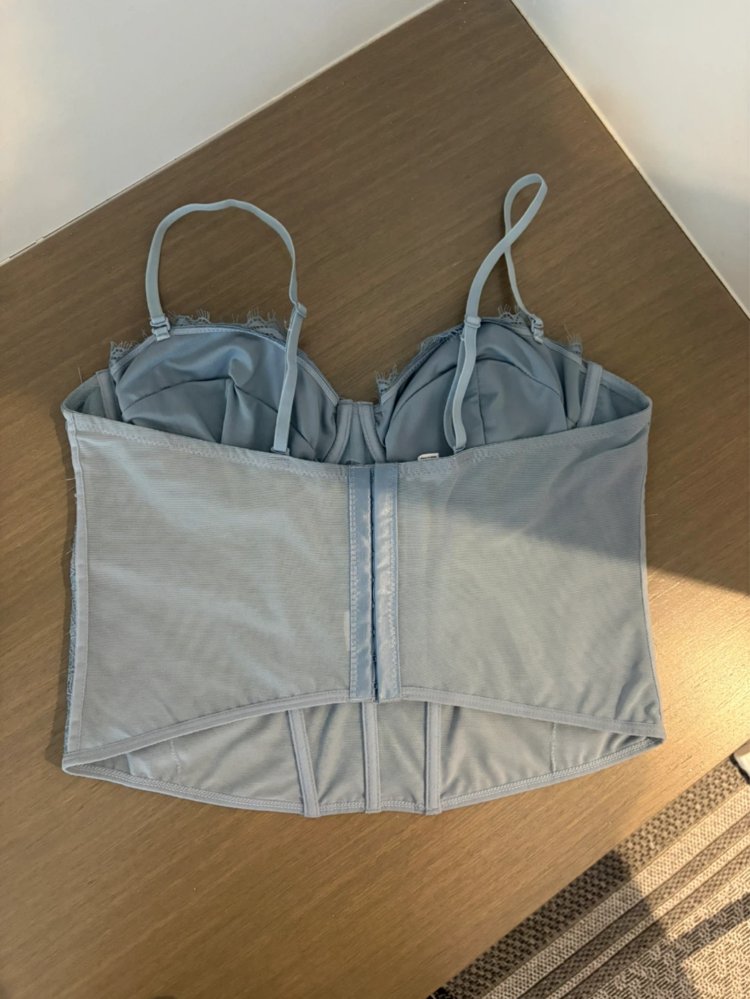 Garage Blue Lace Corset Top - photo 2