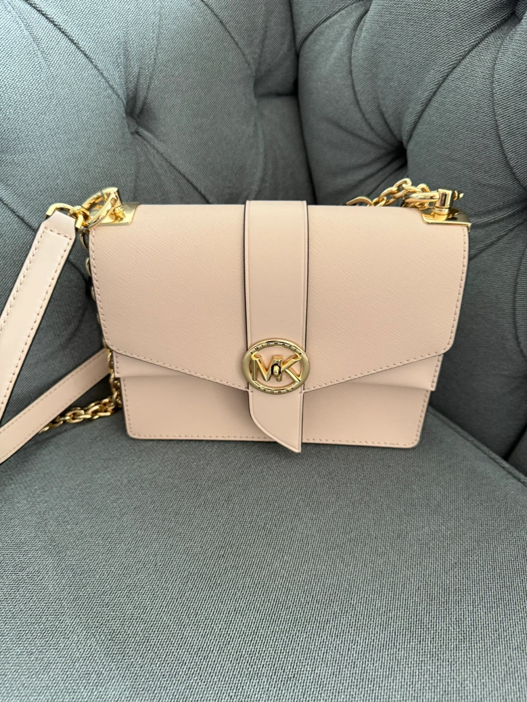 Michael Kors Pink Saffiano Leather Crossbody Bag