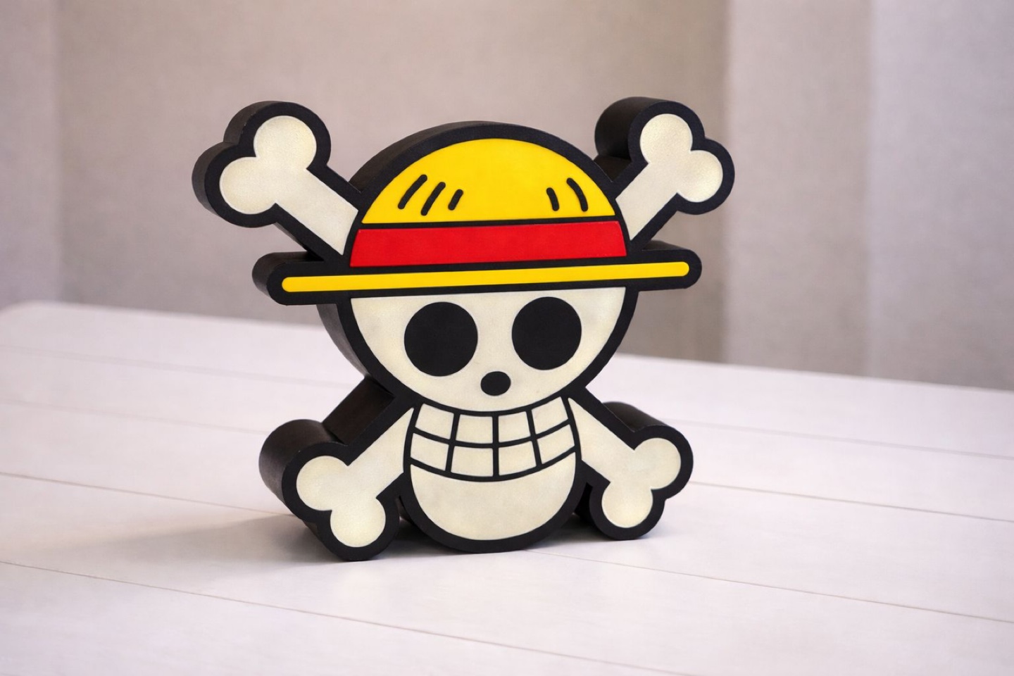 One Piece Luffy Straw Hat Jolly Roger Lamp - photo 2