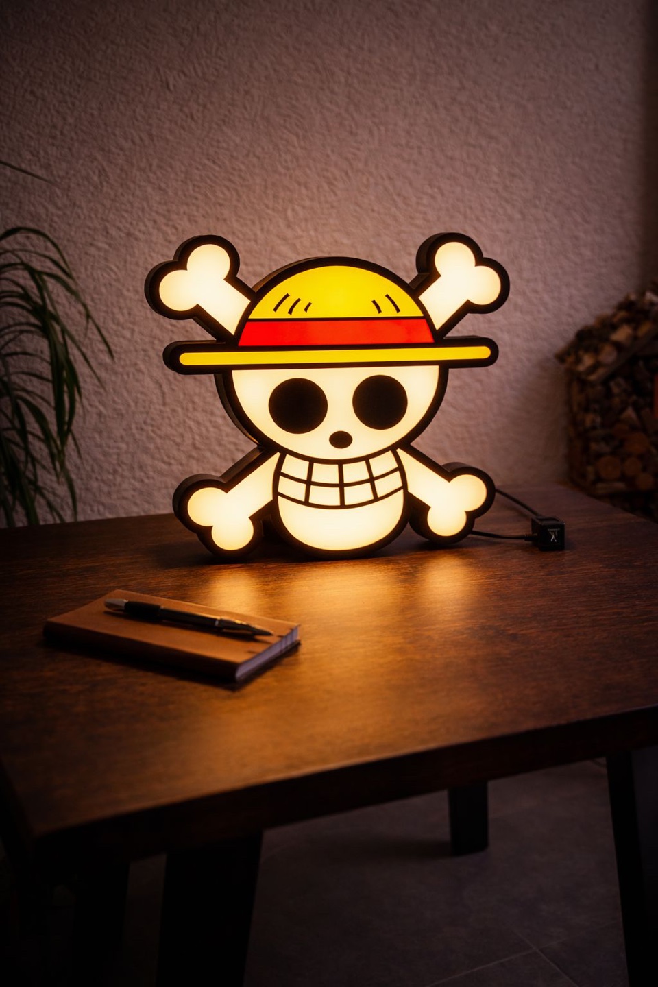 One Piece Luffy Straw Hat Jolly Roger Lamp