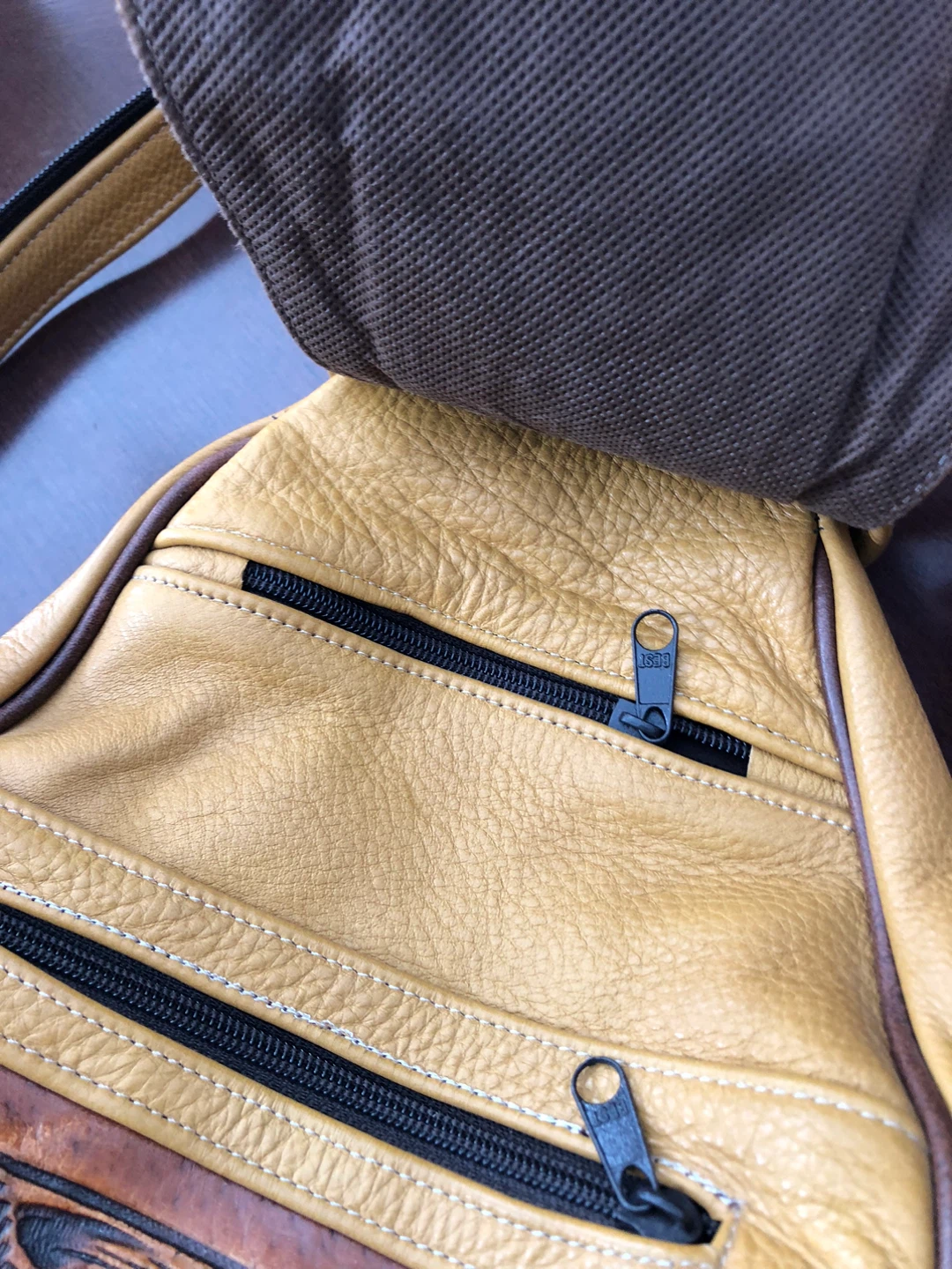 Tooled Leather Rose Backpack Purse - photo 3