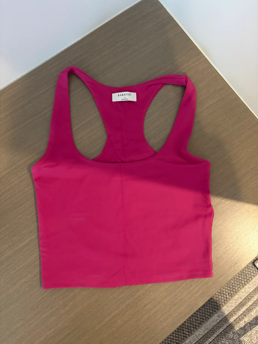 Babaton Pink Racerback Tank Top Size S