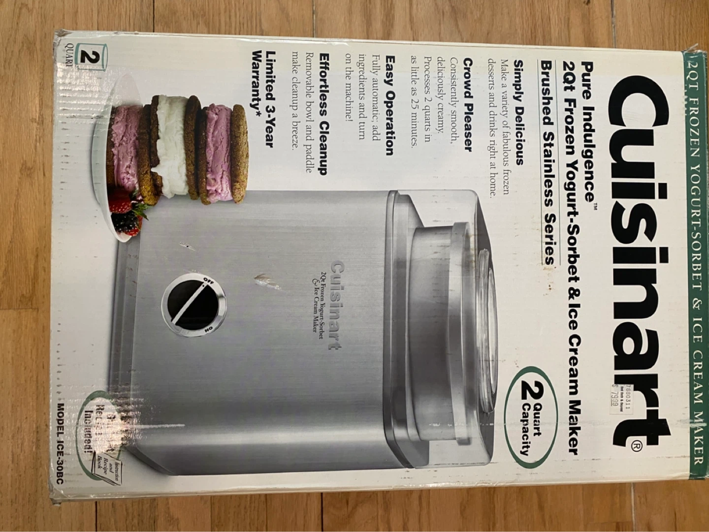 Cuisinart Pure Indulgence 2qt Froze-Sorbet & Ice Cream Maker