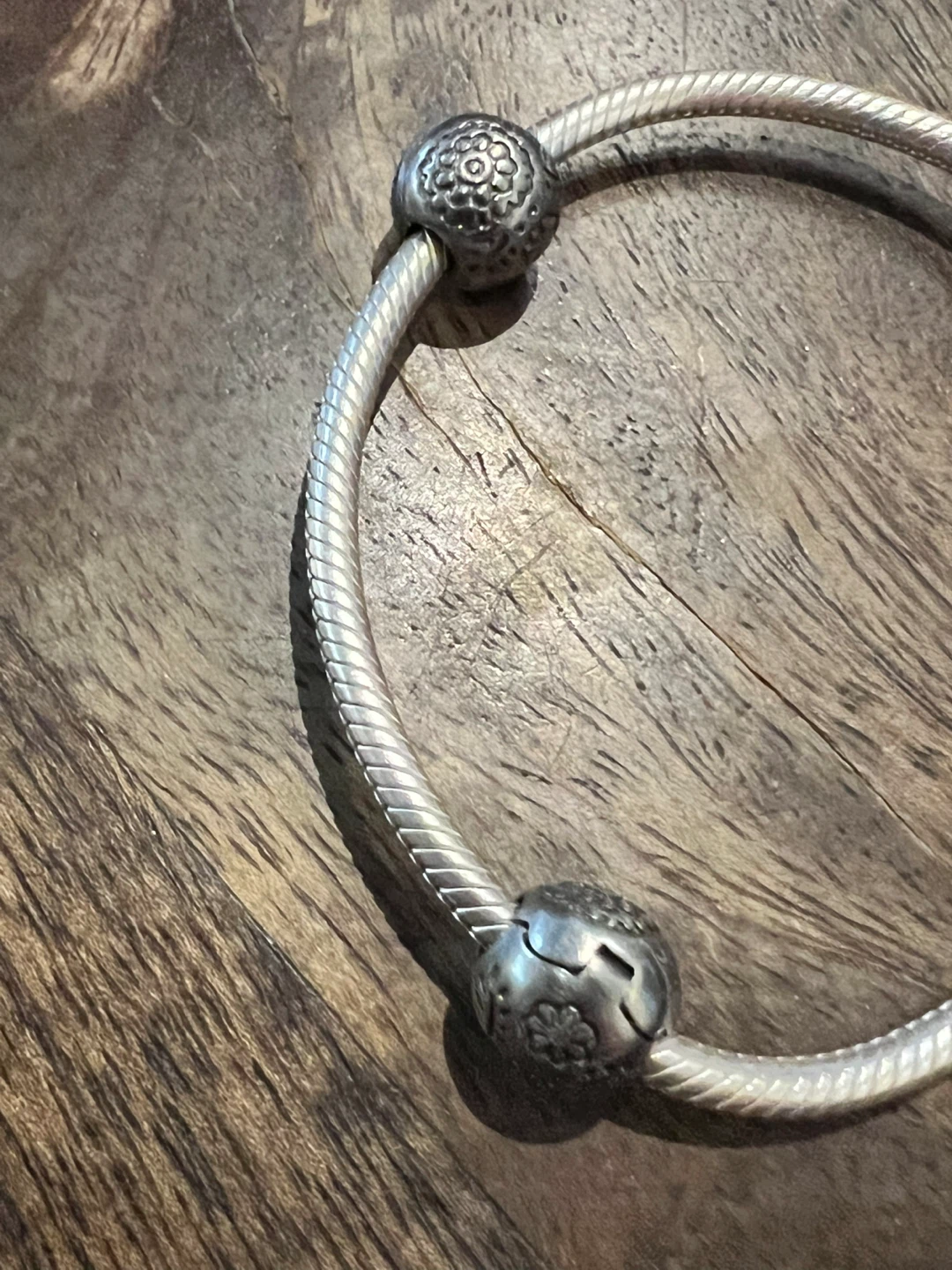 TWO Pandora Sterling Silver clips (set)