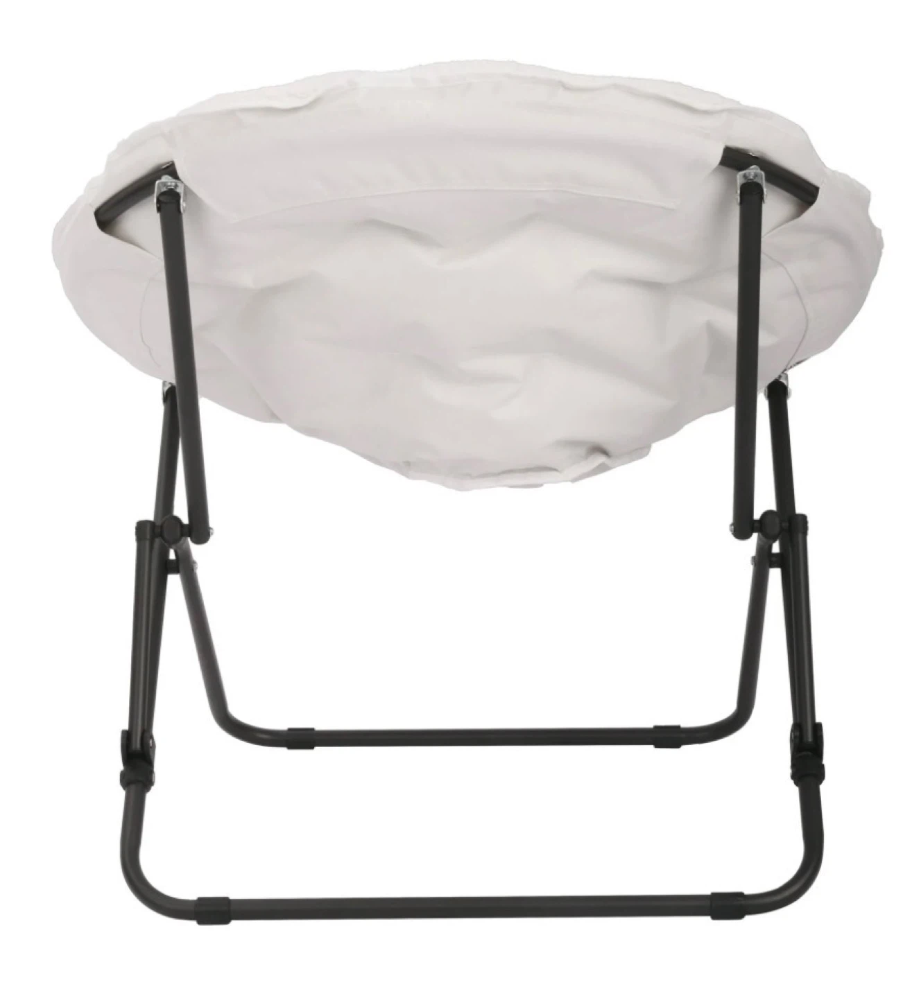 Set of 2 White Sherpa Saucer Chair - photo 3