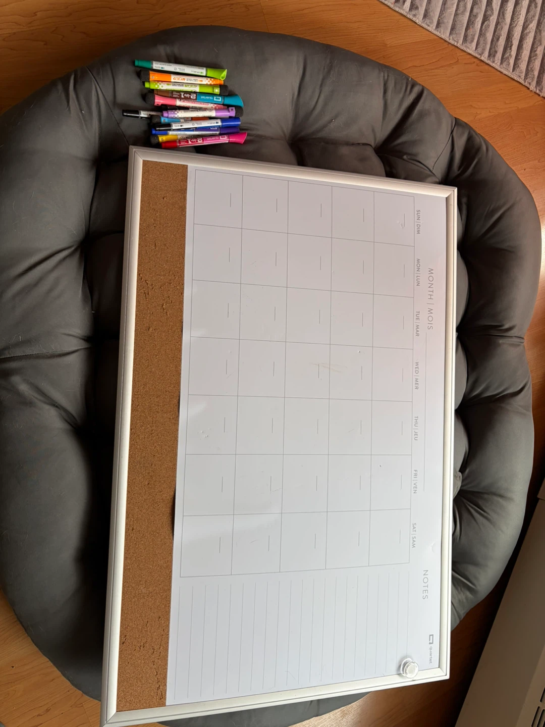 Quartet Monthly Whiteboard Calendar with Cork Strip