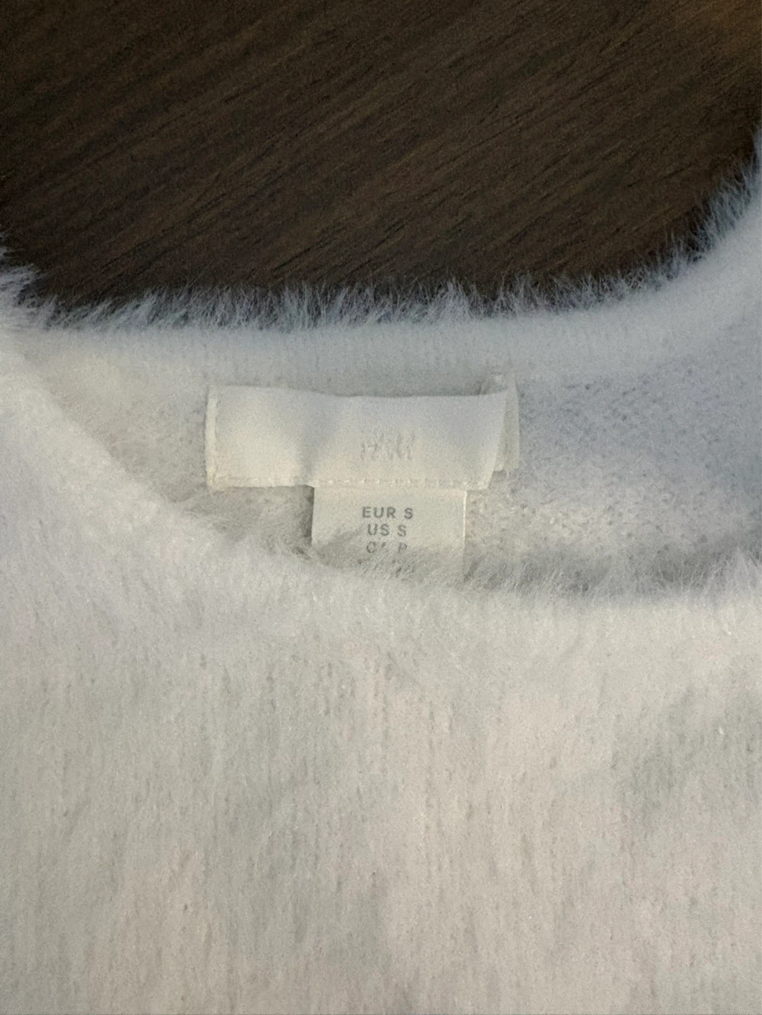H&M White Fuzzy Crop Tank Top - Size S - photo 3